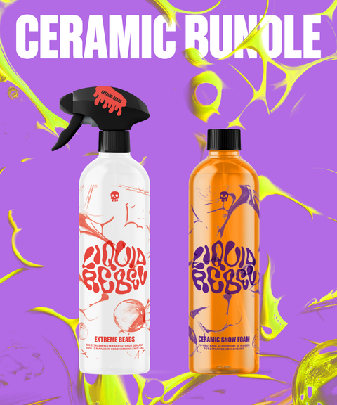 Liquid Rebel Ceramic Bundle met Extreme Beads en Ceramic Snowfoam, complete autoverzorgingsset voor een waterafstotende en duurzame keramische bescherming